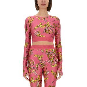 Versace Jeans Couture Women "Outline Baroque" Short Top